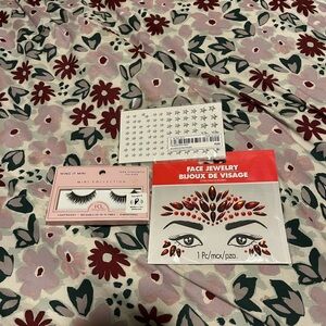 Face Jewelry and Eyelash Set
